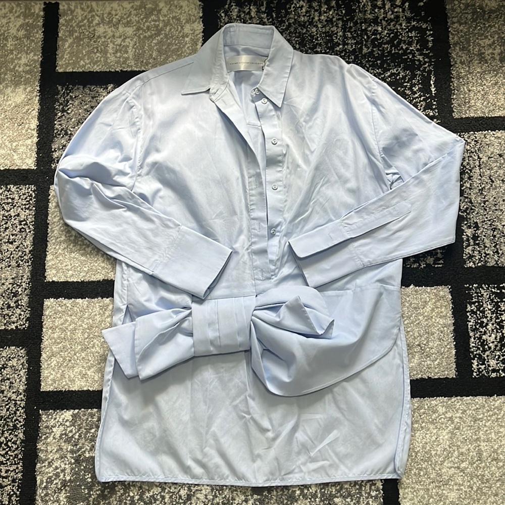 Victoria Beckham long sleeve blouse with bow detailing in front